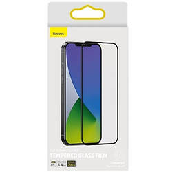 Захисне скло iPhone 12 mini з чорною рамкою, 0.3mm, Full-Screen Curved Tempered Glass Film, Baseus (SGAPIPH54N