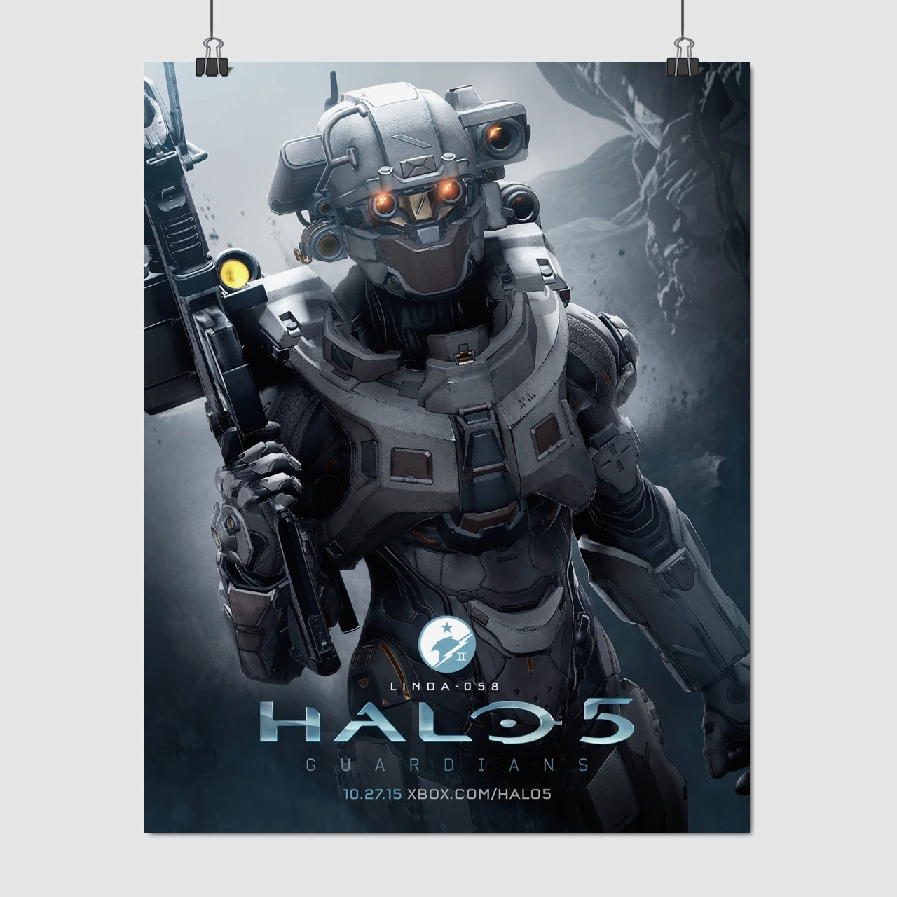 Плакат "Хейло 5, Linda-058, Halo 5: Guardians", 60×47см