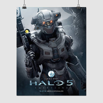 Плакат "Хейло 5, Linda-058, Halo 5: Guardians", 60×47см, фото 1