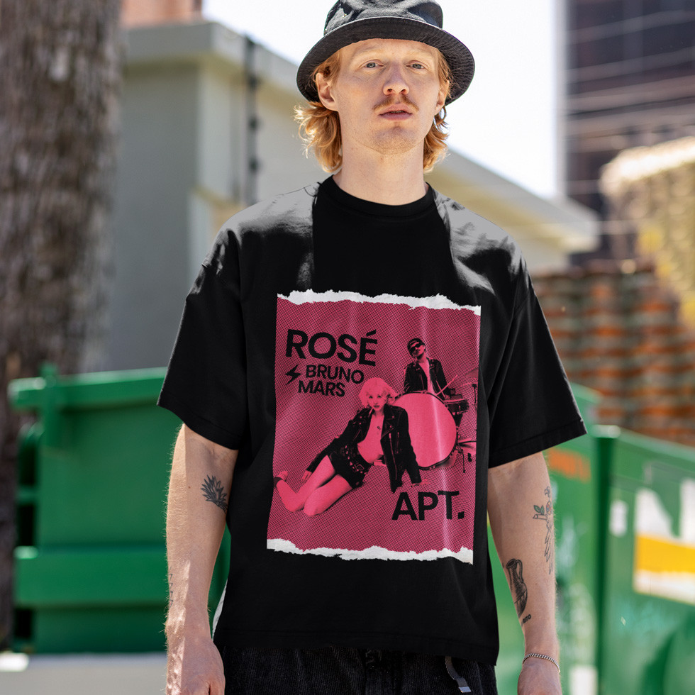 Футболка унісекс Rose and Bruno Mars (APT) XS чорний, фото 1