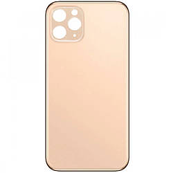 Задня кришка iPhone 11 Pro Max золотиста, Matte Gold, з великими отворами під вікна камер, оригінал PRC