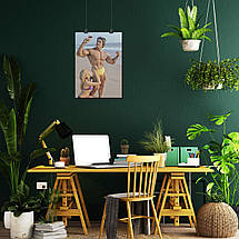 Плакат "Арнольд Шварценеггер з дружиною та келихом, Arnold Schwarzenegger", 60×43см, фото 5