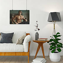 Плакат "Молодий Арнольд Шварценеггер, Містер Олімпія, Arnold Schwarzenegger", 43×60см, фото 4
