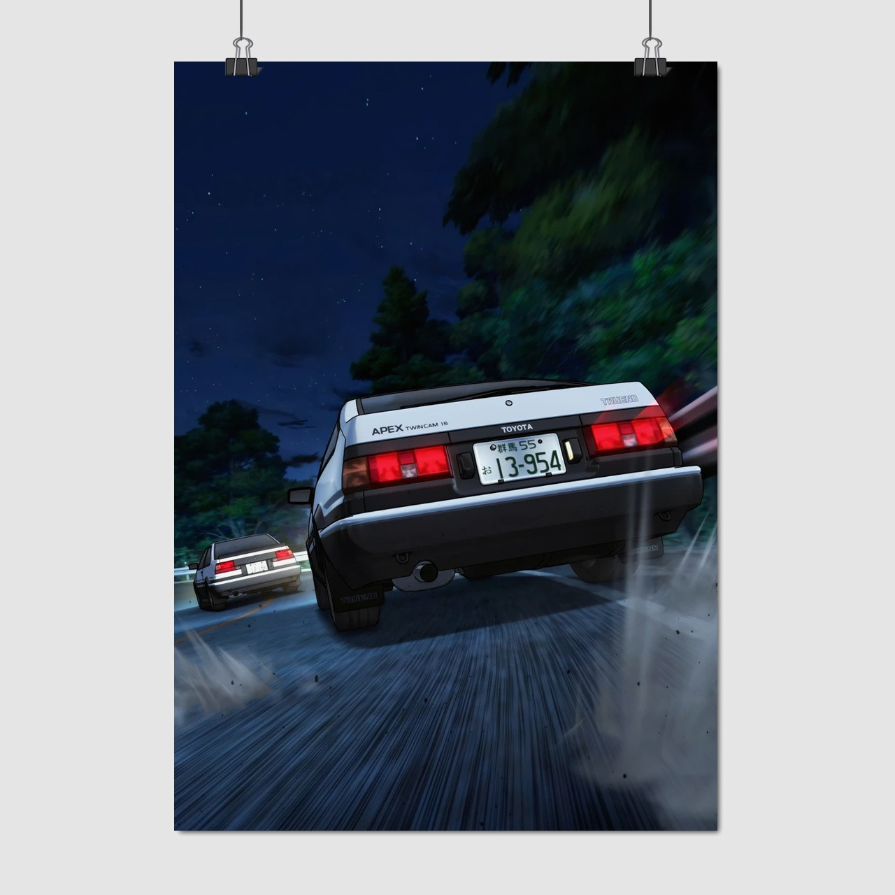 Плакат "Ініціал «Ді», аніме, Initial D", 60×43см