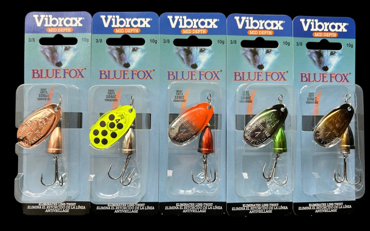 Набір Блешня вертушка Blue Fox Vibrax Fluorescent #4 10g 3\8 (5шт)