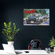 Плакат "Ініціал «Ді», аніме, Initial D", 38×60см, фото 4