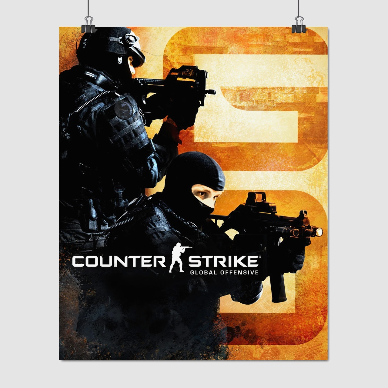 Плакат "Контрстрайк, Counter-Strike, CS:GO Global Offensive", 60×48см