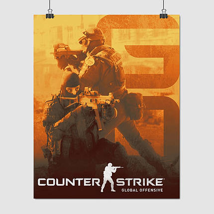 Плакат "Контрстрайк, Counter-Strike, CS:GO Global Offensive", 60×48см, фото 1