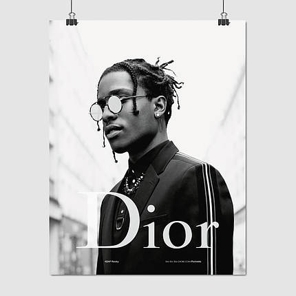 Плакат "Ракім Маєрс, репер, A$AP Rocky, Asap Rocky", 60×46см, фото 1
