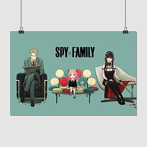 Плакат "Сім'я шпигуна, аніме, Spy × Family", 40×60см
