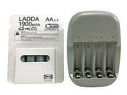 Набір зарядного пристрою з батареями IKEA STENKOL / LADDA 1900 мАг 894.196.26
