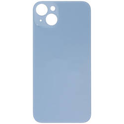 Задня кришка iPhone 14 Plus блакитна, Blue, з великими отворами під вікна камер, OEM