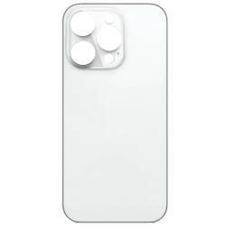 Задня кришка iPhone 14 Pro біла, Silver, з великими отворами під вікна камер, OEM