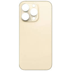 Задня кришка iPhone 14 Pro золотиста, Gold, з великими отворами під вікна камер, оригінал PRC