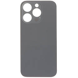 Задня кришка iPhone 14 Pro чорна, Space Black, з великими отворами під вікна камер, оригінал PRC