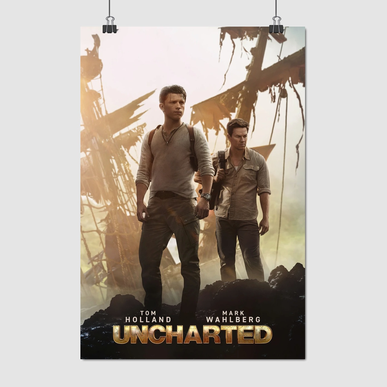Плакат "Незвідане: Удача Дрейка, Uncharted (2022)", 60×41см