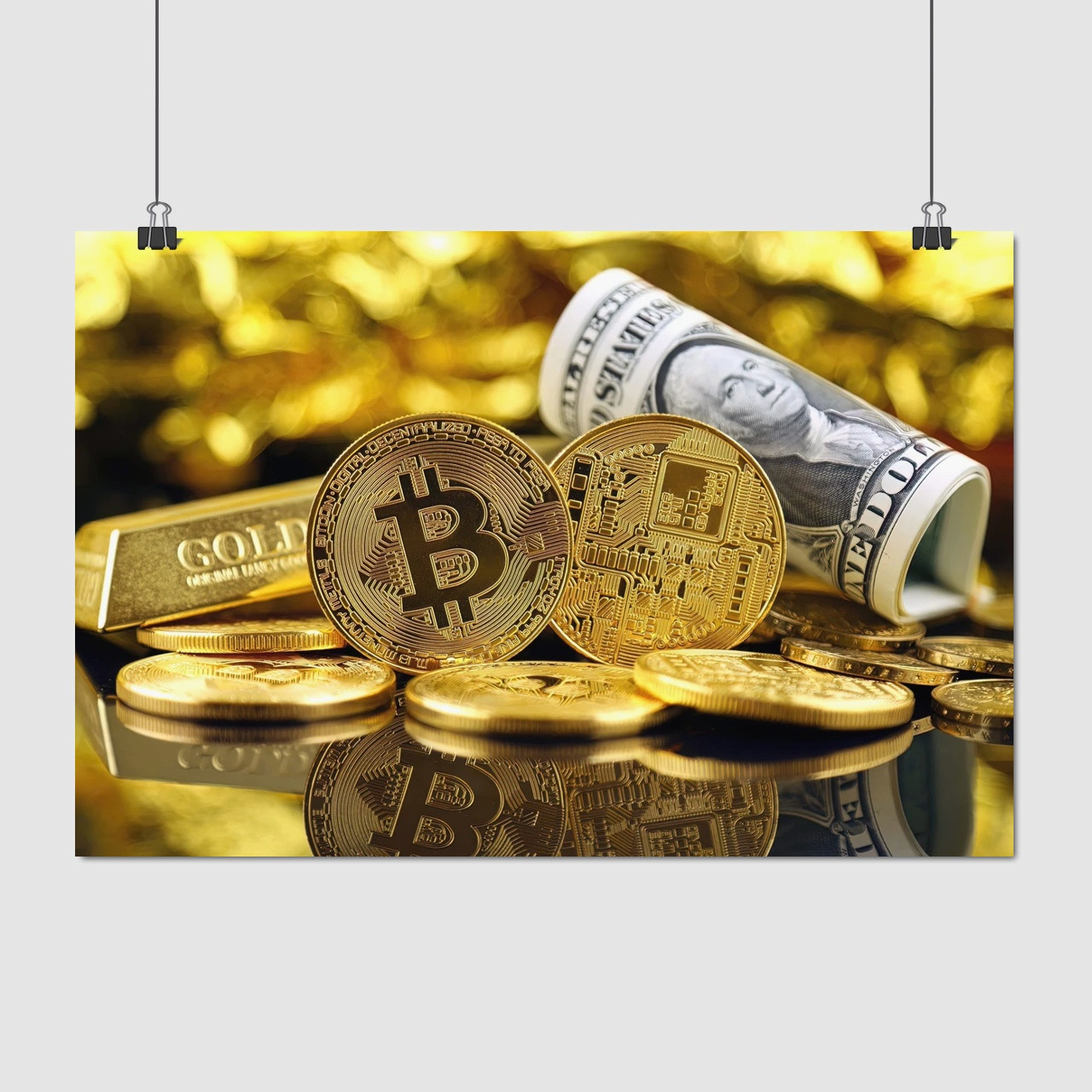 Плакат "Біткоїн, криптовалюта, Cryptocurrency", 40×60см
