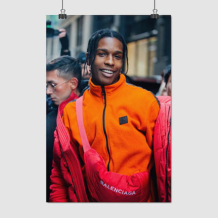 Плакат "Ракім Маєрс, репер, A$AP Rocky, Asap Rocky", 60×40см, фото 1