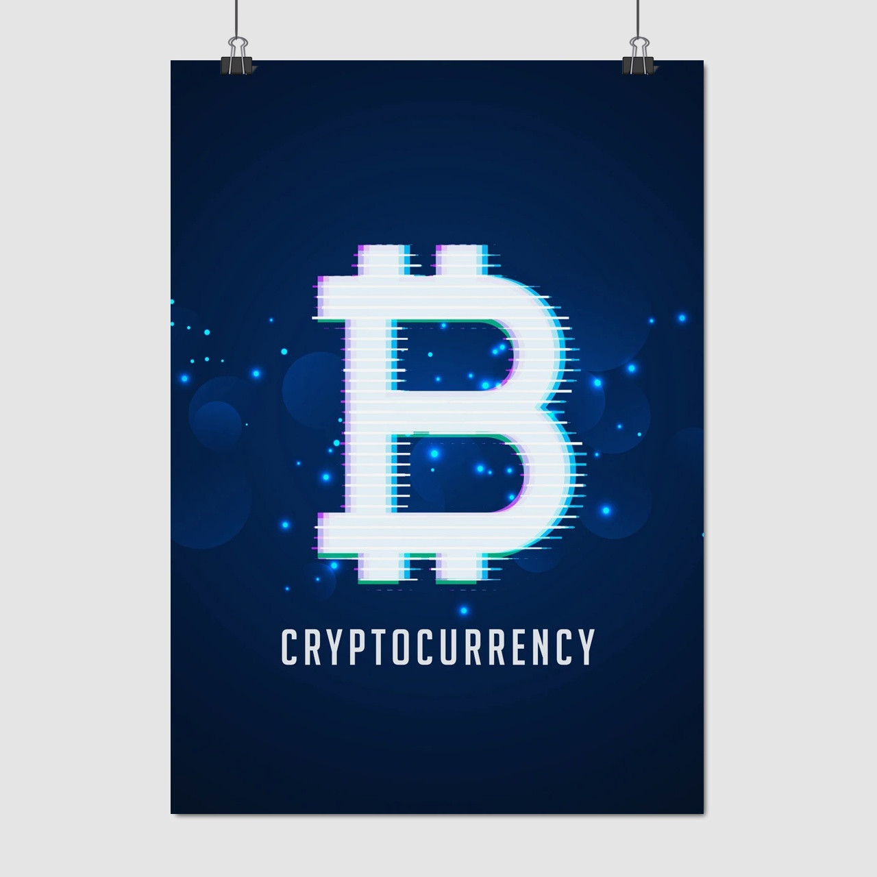 Плакат "Біткоїн, криптовалюта, Cryptocurrency", 60×43см