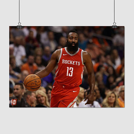 Плакат "Джеймс Едвард Гарден-молодший, баскетболіст, James Harden", 43×60см, фото 1