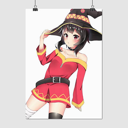 Плакат "Коносуба, Мегумін, KonoSuba, Megumin", 60×42см, фото 1