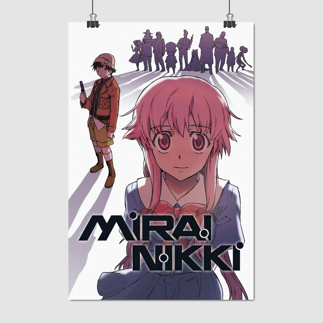 Плакат "Щоденник майбутнього, Mirai Nikki, Future Diary", 60×40см