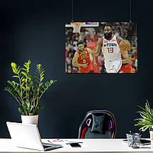 Плакат "Джеймс Едвард Гарден-молодший, баскетболіст, James Harden", 43×60см, фото 4