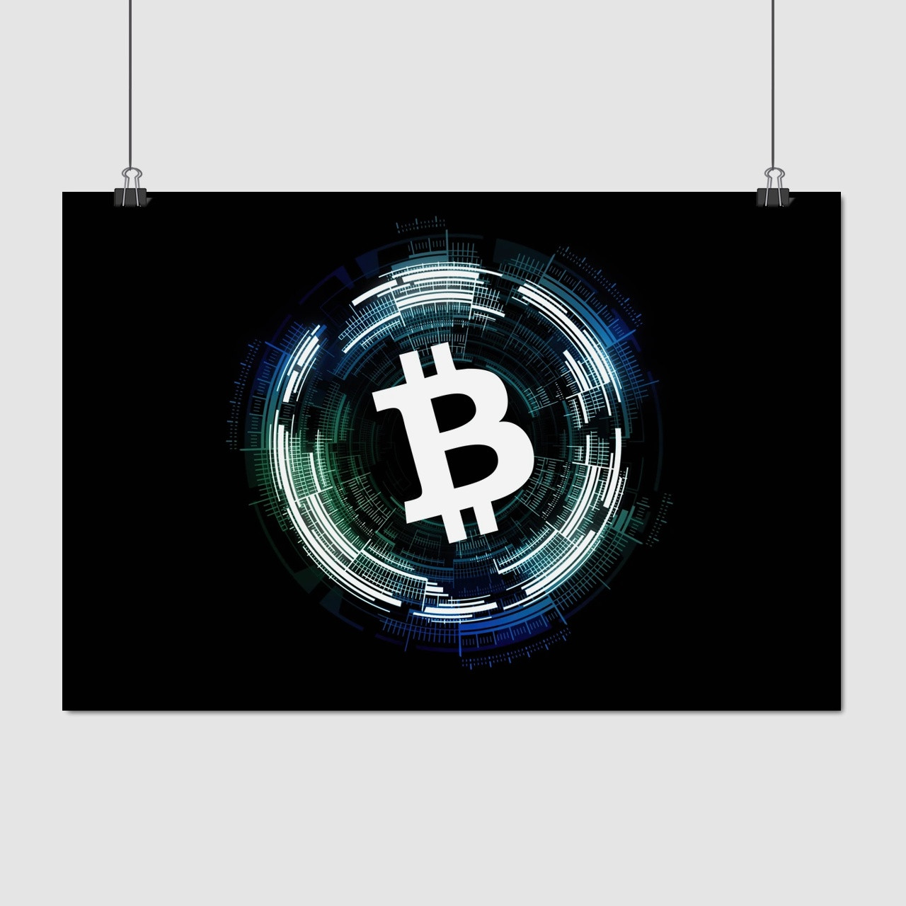 Плакат "Біткоїн, криптовалюта, Cryptocurrency", 40×60см