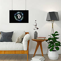 Плакат "Біткоїн, криптовалюта, Cryptocurrency", 40×60см, фото 4