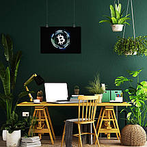 Плакат "Біткоїн, криптовалюта, Cryptocurrency", 40×60см, фото 5