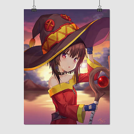 Плакат "Коносуба, Мегумін, KonoSuba, Megumin", 60×45см, фото 1