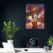 Плакат "Коносуба, Мегумін, KonoSuba, Megumin", 60×45см, фото 4
