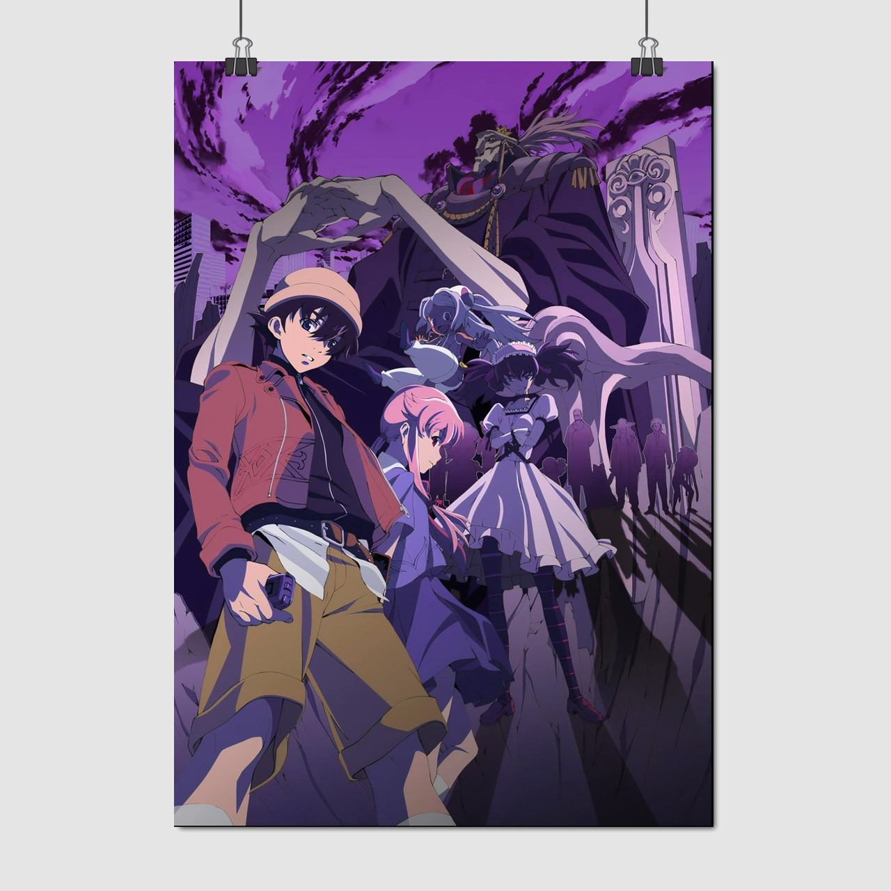 Плакат "Щоденник майбутнього, Mirai Nikki, Future Diary", 60×42см