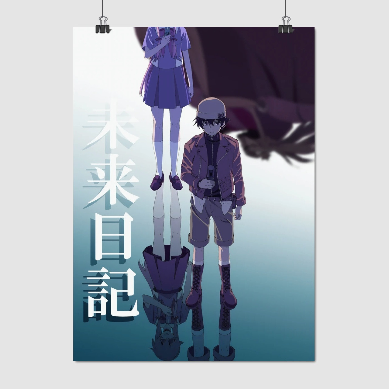 Плакат "Щоденник майбутнього, Mirai Nikki, Future Diary", 60×43см
