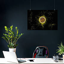 Плакат "Біткоїн, криптовалюта, Cryptocurrency", 40×60см, фото 3