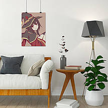 Плакат "Коносуба, Мегумін, KonoSuba, Megumin", 60×43см, фото 5