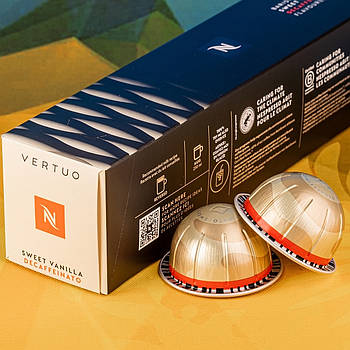 Nespresso Vertuo Barista Creations Sweet Vanilla Decaffeinato ( Вершковий і солодкий), Без кофеїну 230 мл