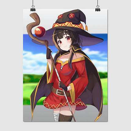 Плакат "Коносуба, Мегумін, KonoSuba, Megumin", 60×45см, фото 1
