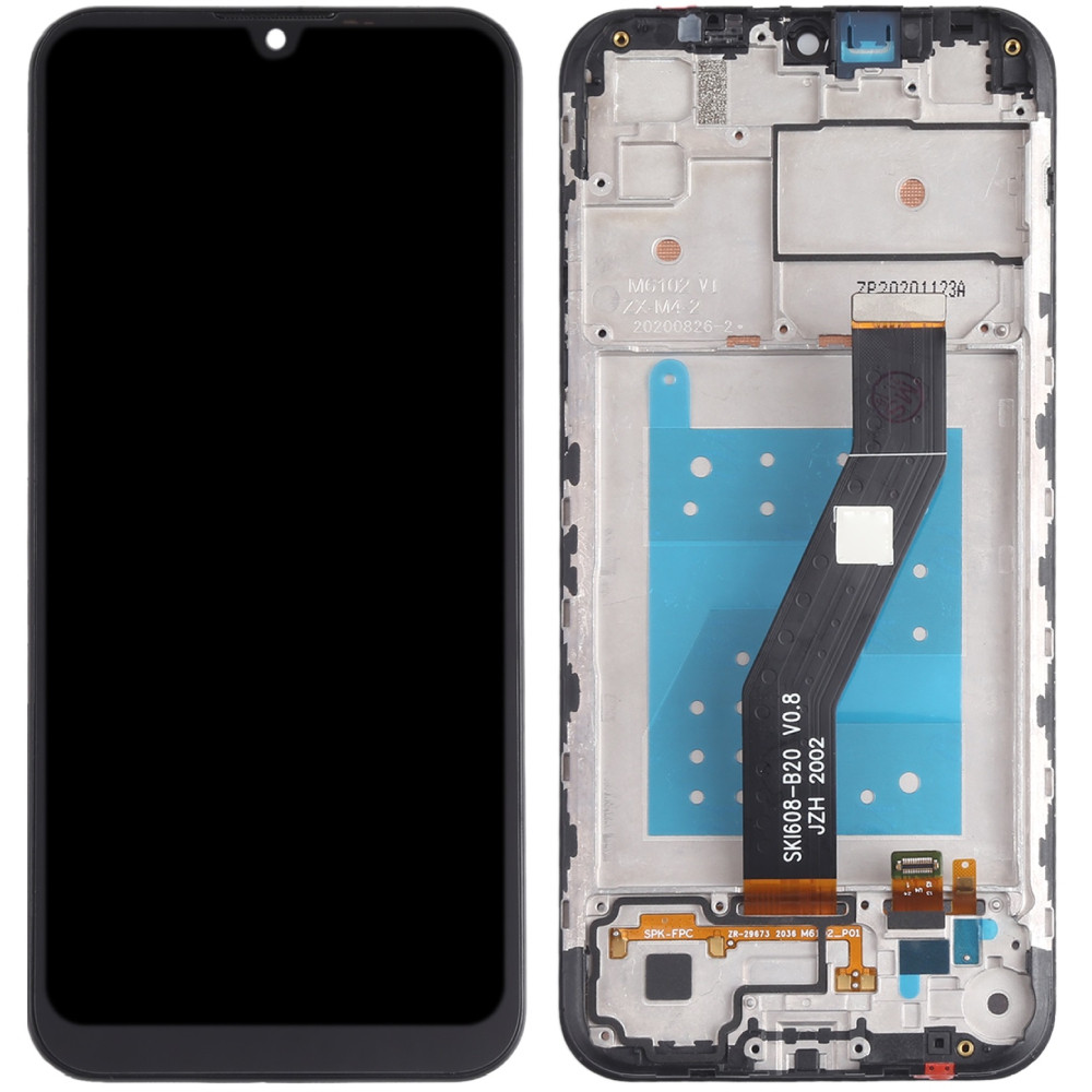 Дисплей Motorola XT2053-1-2-3 Moto E6s 2020 чорний, з рамкою, фото 1