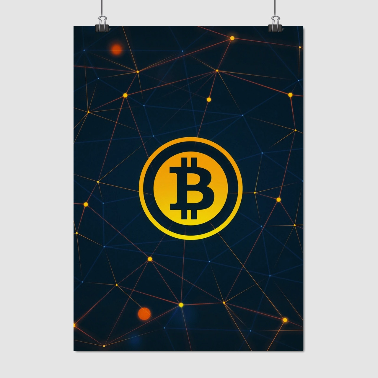 Плакат "Біткоїн, криптовалюта, Cryptocurrency", 60×43см