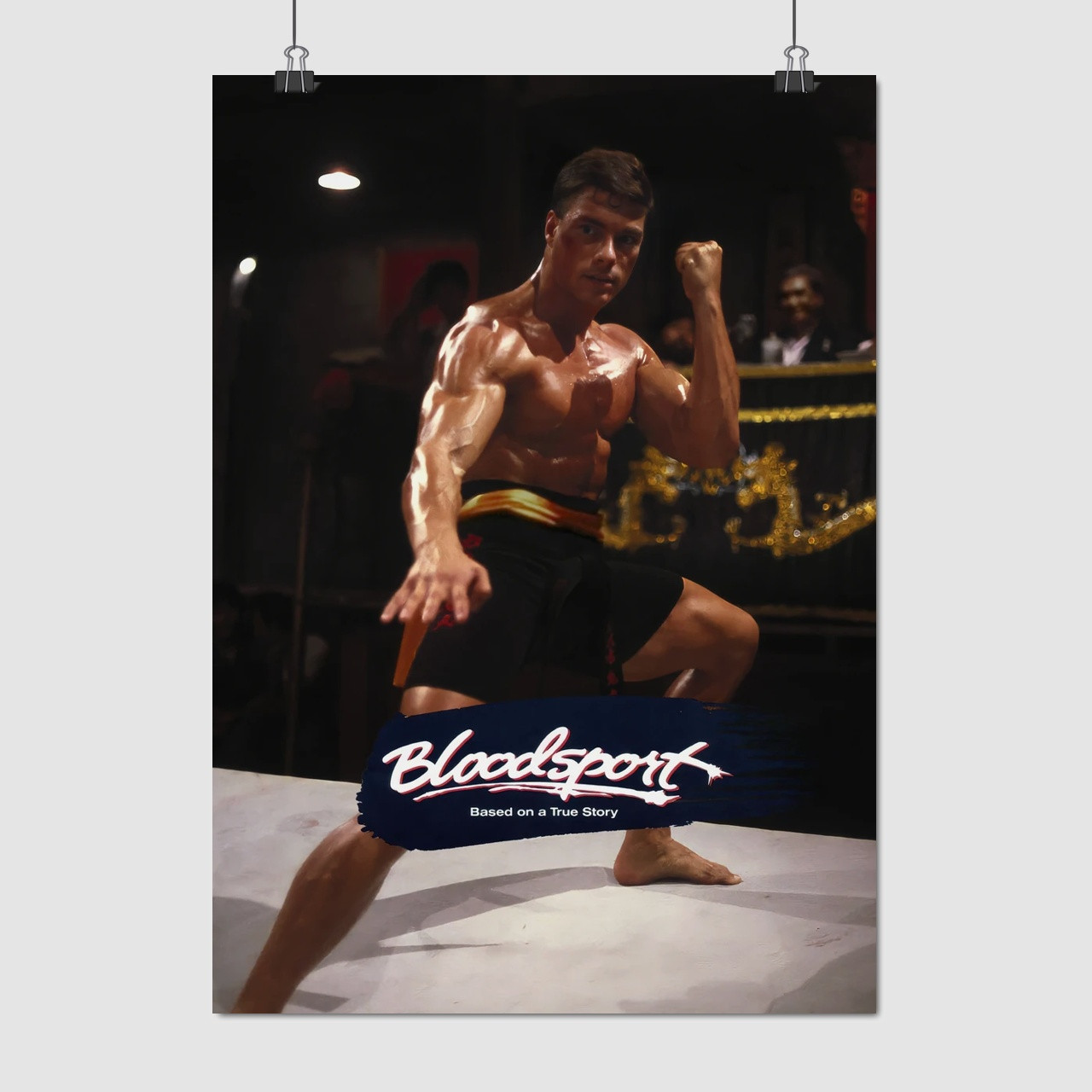 Плакат "Кривавий спорт, Жан-Клод Ван Дамм, Bloodsport (1988)", 60×43см