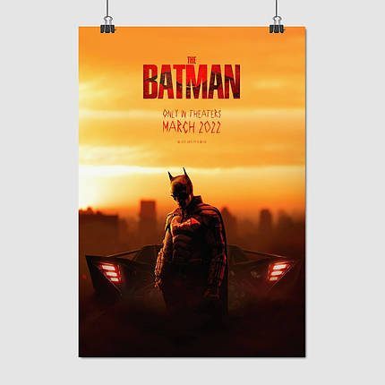 Плакат "Бетмен, Роберт Паттінсон, Batman (2022)", 60×41см, фото 1