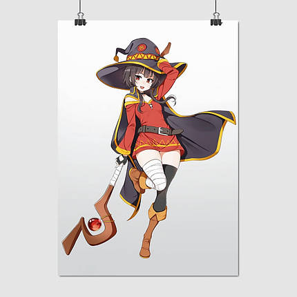 Плакат "Коносуба, Мегумін, KonoSuba, Megumin", 60×43см, фото 1