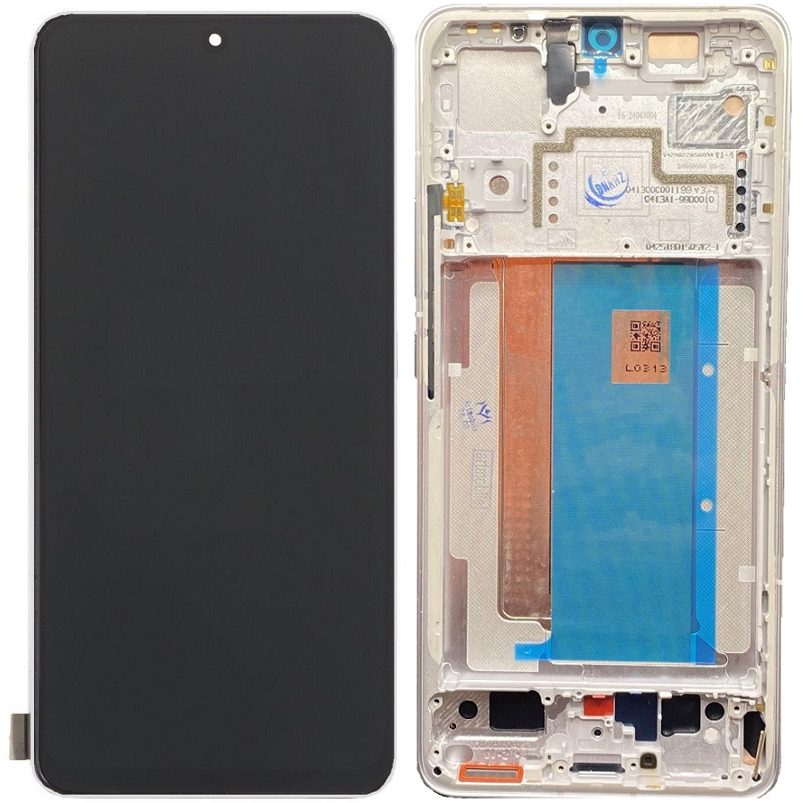 Дисплей Xiaomi Poco F6 Pro чорний, Amoled, оригінал PRC, з рамкою білого кольору, White, фото 1