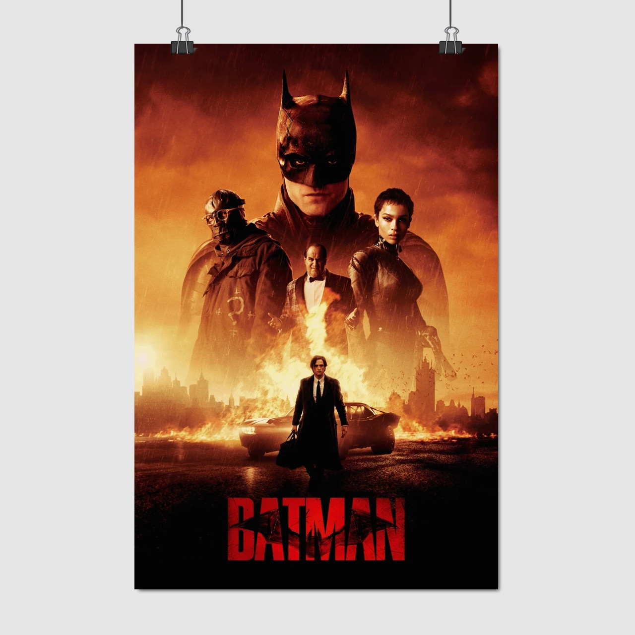 Плакат "Бетмен, Роберт Паттінсон, Batman (2022)", 60×40см