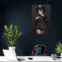 Плакат "Ху Тао, Геншин Імпакт, Genshin Impact, Hu Tao", 60×38см, фото 3