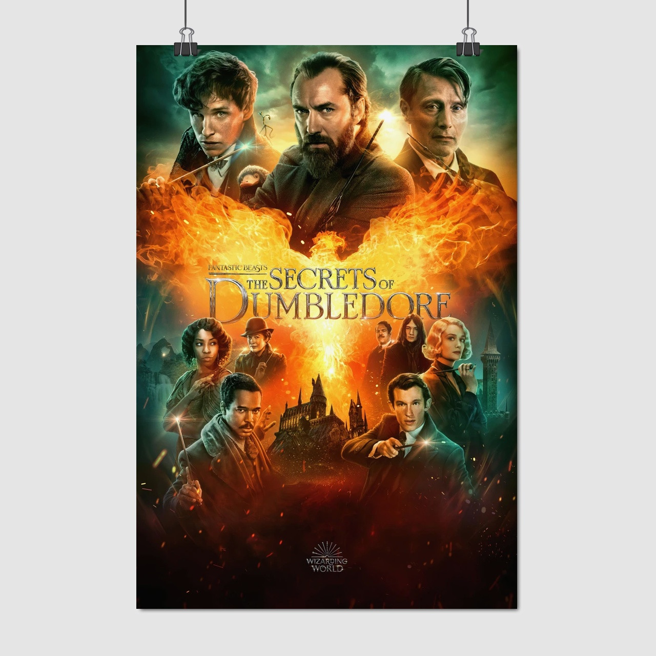 Плакат "Фантастичні звірі: Таємниці Дамблдора, Fantastic Beasts: Secrets of Dumbledore", 60×41см