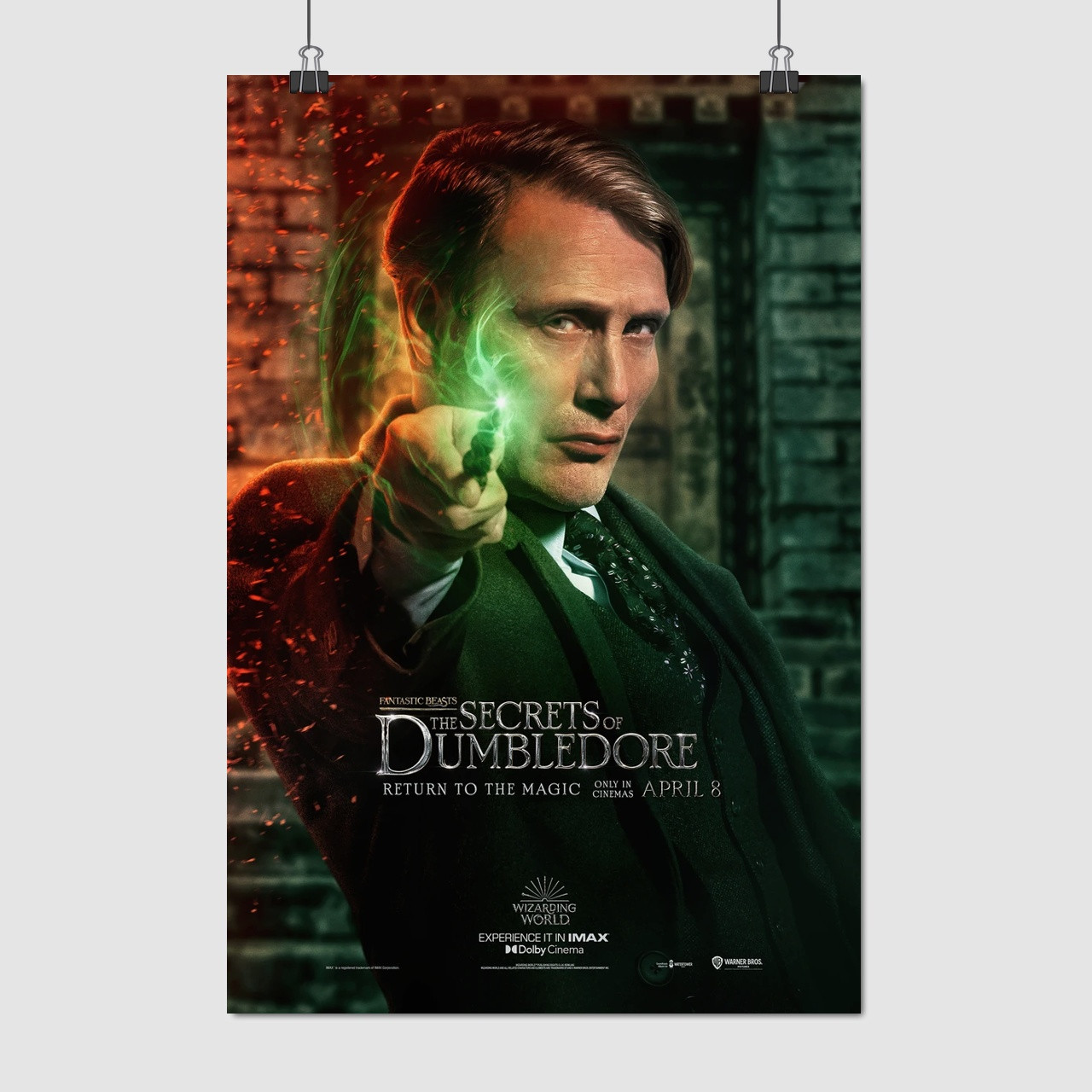 Плакат "Фантастичні звірі, Ґелерт Ґріндельвальд, Fantastic Beasts, Gellert Grindelwald", 60×41см