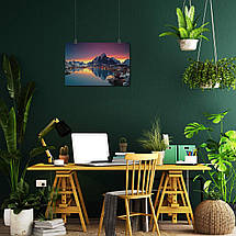 Плакат "Скандинавське селище та відбиття гори у воді", 40×60см, фото 5