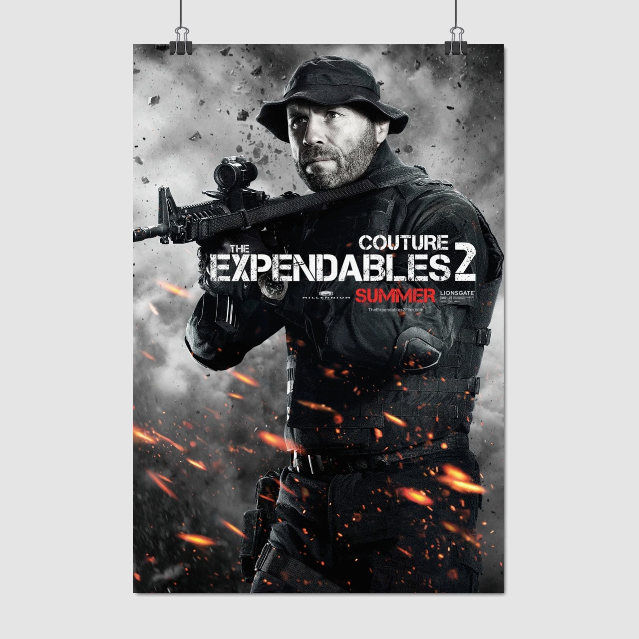 Плакат "Нестримні 2, Ренді Кутюр, The Expendables 2 (2012)", 60×41см